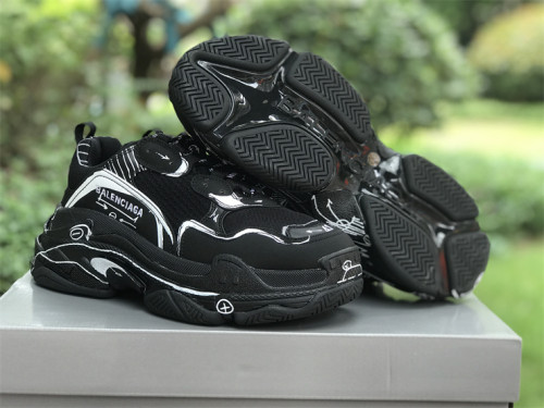 Authentic Balenciaga Triple-S Sneaker White/Black