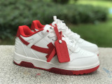 Authentic OFF-WHITE Out Of Office Leather Red/White