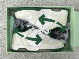 Authentic OFF-WHITE Out Of Office Leather Pristine Green