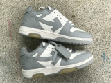 Authentic OFF-WHITE Out Of Office Leather Grey/White