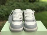 Authentic OFF-WHITE Out Of Office Leather Grey/White