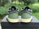 Authentic Air Jordan 1 Low Black/Bleached Coral-Grey Fog