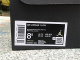 Authentic Air Jordan 1 Low Black/Bleached Coral-Grey Fog