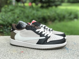 Authentic Travis Scott x Air Jordan 1 White Mocha inverted Hook