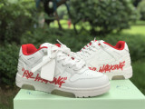 Authentic OFF-WHITE Out Of Office Leather White/Red