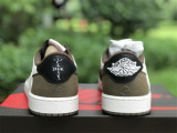 Authentic Travis Scott x Air Jordan 1 White Mocha inverted Hook