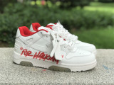 Authentic OFF-WHITE Out Of Office Leather White/Red