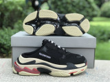 Authentic Balenciaga Triple s Mule Black/White/Red