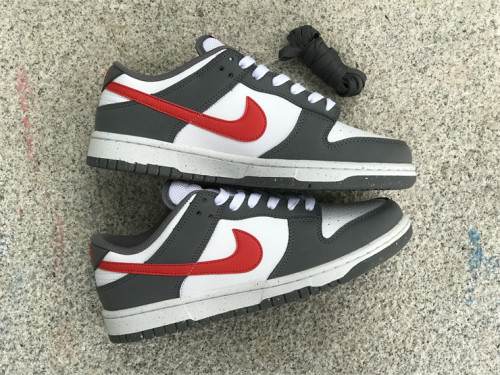 Authentic Nike Dunk Low Grey/Red