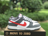 Authentic Nike Dunk Low Grey/Red