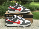 Authentic Nike Dunk Low Grey/Red