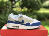 Authentic Nike Air Max 1 White/Game Royal Neutral Grey