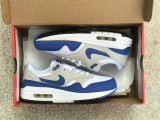 Authentic Nike Air Max 1 White/Game Royal Neutral Grey
