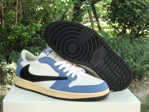 Authentic Travis Scott x Air Jordan 1 Low OG Blue/White
