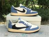 Authentic Travis Scott x Air Jordan 1 Low OG Blue/White