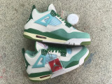 Authentic Air Jordan 4 PE SB Light Green/ Forest Green