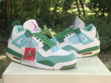 Authentic Air Jordan 4 PE SB Light Green/ Forest Green