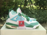 Authentic Air Jordan 4 PE SB Light Green/ Forest Green