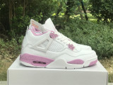 Authentic Air Jordan 4 Retro White/Pink