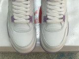 Authentic Air Jordan 4 Retro White/Purple