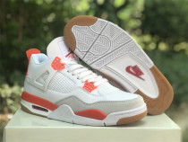 Authentic Nike SB x Air Jordan 4 White/Orange/Ashen