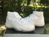Authentic Air Jordan 11 Retro White/Metallic Silver