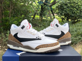 Authentic Air Jordan 3 White/Mocka Brown/Black