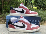 Authentic Trophy Room x Air Jordan 1 Low Black/Sail/Metallic Gold