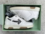 Authentic OFF-WHITE Out Of Office Leather White Black