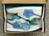 Authentic Air Jordan 1 Low Grey/Purple/Blue