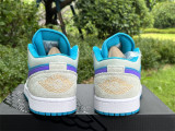 Authentic Air Jordan 1 Low Grey/Purple/Blue