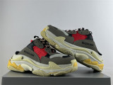 Authentic Balenciaga Triple s Mule Grey/Red