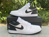 Authentic Air Jordan 1 Low White/Black