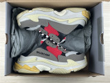 Authentic Balenciaga Triple s Mule Grey/Red
