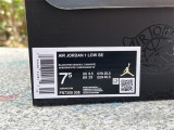 Authentic Air Jordan 1 Low “Light Graphite/Vivid Orange”