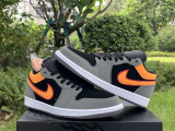 Authentic Air Jordan 1 Low “Light Graphite/Vivid Orange”
