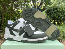 Authentic OFF-WHITE Out Of Office Walking White/Dark Green
