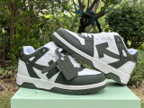 Authentic OFF-WHITE Out Of Office Walking White/Dark Green