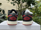 Authentic Air Jordan 1 Low Black/Red