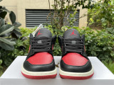 Authentic Air Jordan 1 Low Black/Red