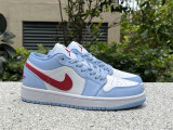 Authentic Air Jordan 1 Low White/Red/Blue