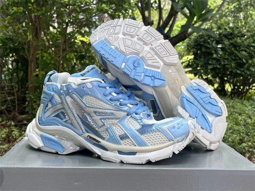 Authentic Balenciaga Runner Multi-color/Mesh/Rubber/White/Blue