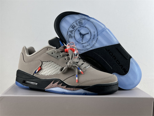 Authentic PSG x Air Jordan 5 Low Grey/Brown