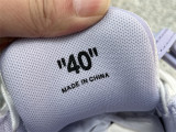Authentic OFF-WHITE Out Of Office Calf Leather White/Purple Lilac