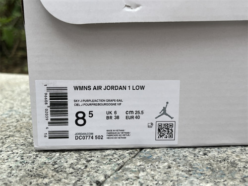Authentic Air Jordan 1 Low “Sky J Purple”