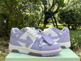 Authentic OFF-WHITE Out Of Office Calf Leather White/Purple Lilac