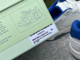 Authentic OFF-WHITE Out Of Office Calf Leather White Blue