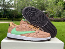 Authentic Travis Scott x Air Jordan 1 White/Paim/Black