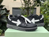 Authentic OFF-WHITE Out Of Office Calf Leather White Black