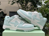 Authentic OFF-WHITE Out Of Office Calf Leather White Green